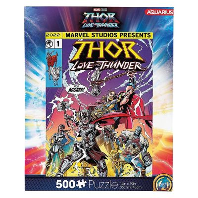 Marvel Thor Love and Thunder Comic 500 Piece Jigsaw Puzzle Image 1