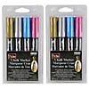 Marvy Uchida Bistro Chalk Markers, Chisel Tip, Silver, Gold, Blue, Red, 4 Per Pack, 2 Packs Image 1