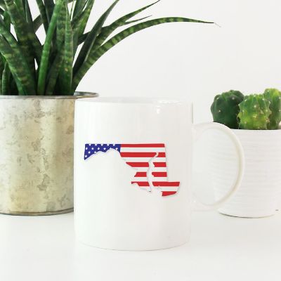 Maryland US Flag Ceramic Mug Image 1