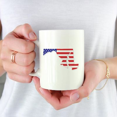 Maryland US Flag Ceramic Mug Image 1