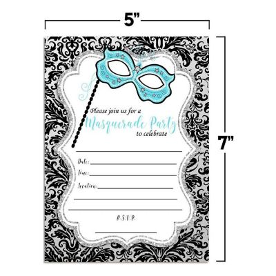 Masquerade Invitations 40pc. by AmandaCreation Image 3