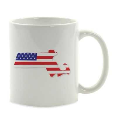 Mass. US Flag Ceramic Mug Image 2