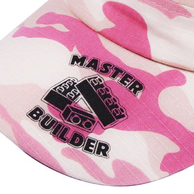 Master Builder Camo Hat  Pink &amp; Cream Cap  Adjustable Size Image 3