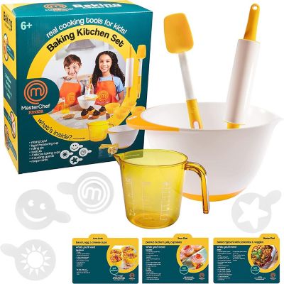 MasterChef Junior Baking Kitchen Set - 7 Pc. Kit Includes Real Cooking Tools for Kids and Recipes Image 1