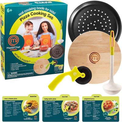 MasterChef Junior Pizza Cooking Set - 5 Pc Kit Includes Real Cookware for Kids and Recipes Image 1