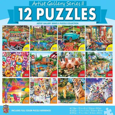 MasterPieces 12 Pack Jigsaw Puzzles - Artist Gallery 12-Pack Bundle Image 1