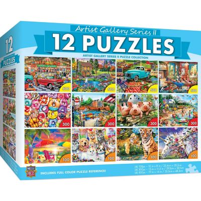 MasterPieces 12 Pack Jigsaw Puzzles - Artist Gallery 12-Pack Bundle Image 1