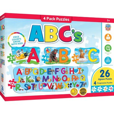 MasterPieces ABC's - Educational 4-Pack Jigsaw Puzzles for Kids Image 1