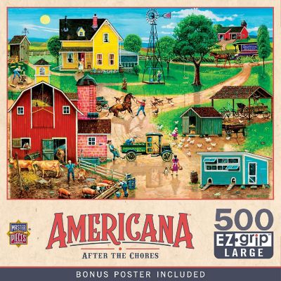 MasterPieces Americana - After the Chores 500 Piece EZ Grip Puzzle Image 1