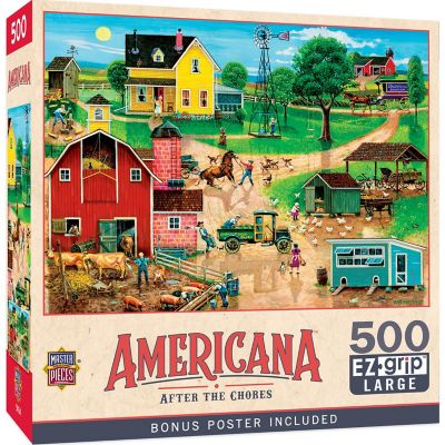 MasterPieces Americana - After the Chores 500 Piece EZ Grip Puzzle Image 1