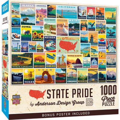 MasterPieces Anderson Design Group - State Pride 1000 Piece Puzzle Image 1