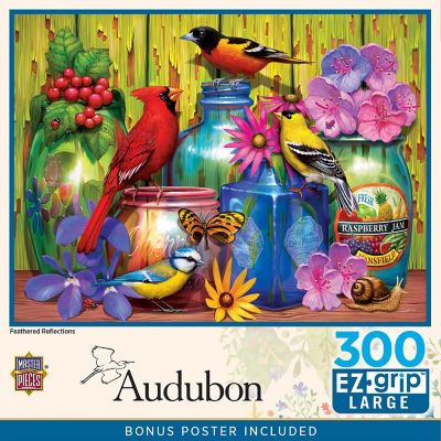 MasterPieces Audubon - Feathered Reflections 300 Piece EZ Grip Puzzle Image 1