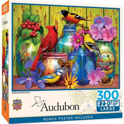 MasterPieces Audubon - Feathered Reflections 300 Piece EZ Grip Puzzle Image 1
