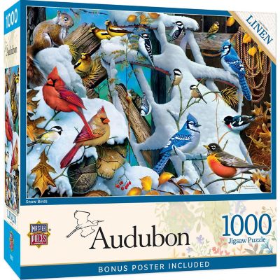 MasterPieces Audubon - Snow Birds 1000 Piece Jigsaw Puzzle for Adults Image 1