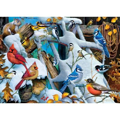 MasterPieces Audubon - Snow Birds 1000 Piece Jigsaw Puzzle for Adults Image 2