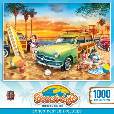 MasterPieces Beach Life - California Dreaming 1000 Piece Jigsaw Puzzle Image 1