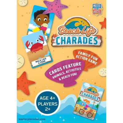 MasterPieces Beach Life Charades Card Game for Kids and Families Image 3