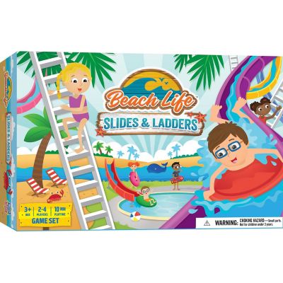 MasterPieces Beach Life - Slides & Ladders Board Game for Kids Image 1