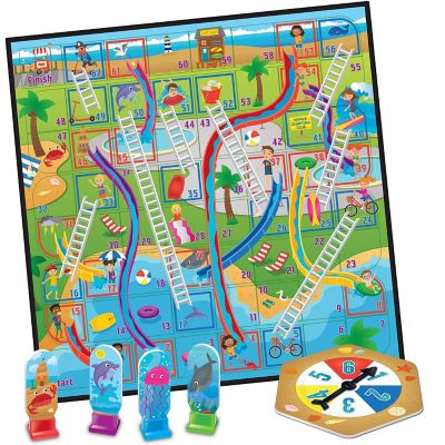 MasterPieces Beach Life - Slides & Ladders Board Game for Kids Image 2