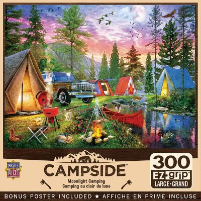 MasterPieces Campside - Moonlight Camping 300 Piece EZ Grip Puzzle Image 1