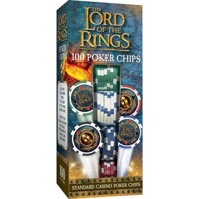 MasterPieces Casino Style 100 Piece Poker Chip Set - Lord of The Rings Image 1