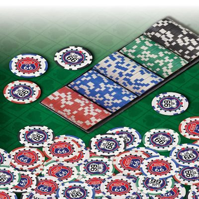 MasterPieces Casino Style 100 Piece Poker Chip Set - Route 66 Image 2