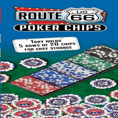 MasterPieces Casino Style 100 Piece Poker Chip Set - Route 66 Image 3