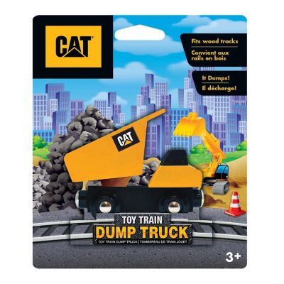 MasterPieces CAT Dump Truck Wooden Toy Train Engine For Kids Image 2