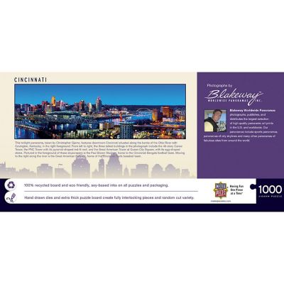 MasterPieces Cincinnati 1000 Piece Panoramic Jigsaw Puzzle for Adults Image 3