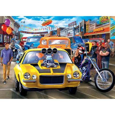 MasterPieces Cruising' Route 66 - Main Street Muscle 1000 Piece Puzzle Image 2