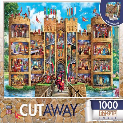 MasterPieces Cutaway Medieval Castle 1000 Piece EZ Grip Jigsaw Puzzle Image 1
