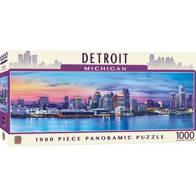 MasterPieces Detroit 1000 Piece Panoramic Jigsaw Puzzle for Adults Image 1