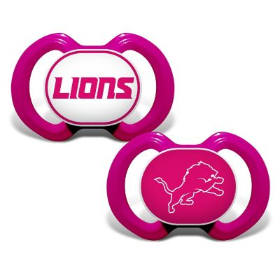 MasterPieces Detroit Lions 2-Pack Pink Pacifier Image 1