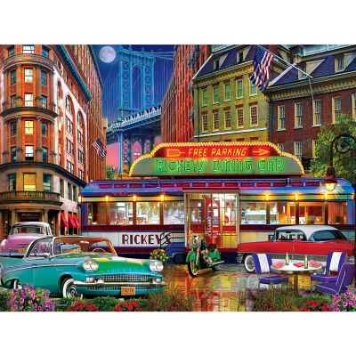 MasterPieces Drive-Ins, Diners & Dives - Rickey's Diner Car 550 Piece Puzzle Image 2