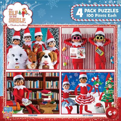 MasterPieces Elf on the Shelf 4-Pack 100 Piece Jigsaw Puzzles - V1 Image 1