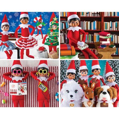 MasterPieces Elf on the Shelf 4-Pack 100 Piece Jigsaw Puzzles - V1 Image 2