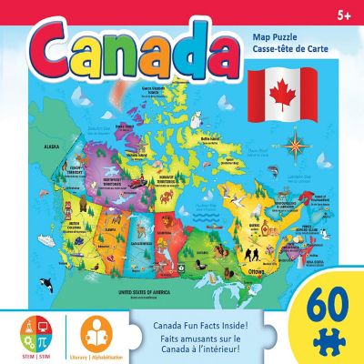 MasterPieces Explorers - Canada Map 60 Piece Jigsaw Puzzle for Kids Image 1