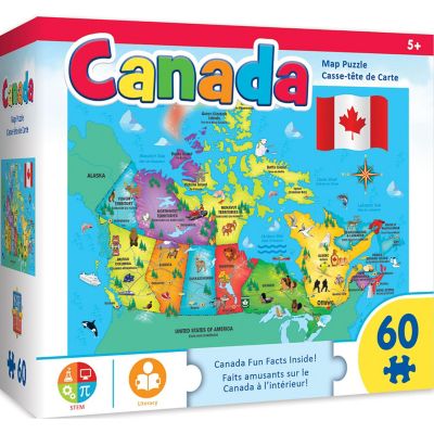 MasterPieces Explorers - Canada Map 60 Piece Jigsaw Puzzle for Kids Image 1