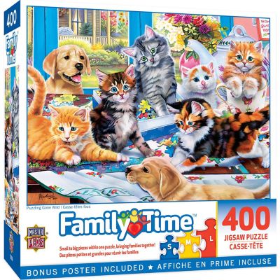 MasterPieces Family Time - Puzzling Gone Wild 400 Piece Jigsaw Puzzle Image 1