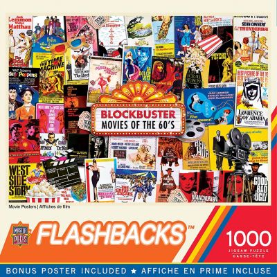 MasterPieces Flashbacks - Movie Posters 1000 Piece Jigsaw Puzzle Image 1