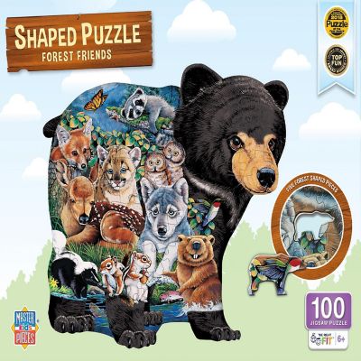 MasterPieces Forest Friends - 100 Piece Shaped Jigsaw Puzzle Image 1