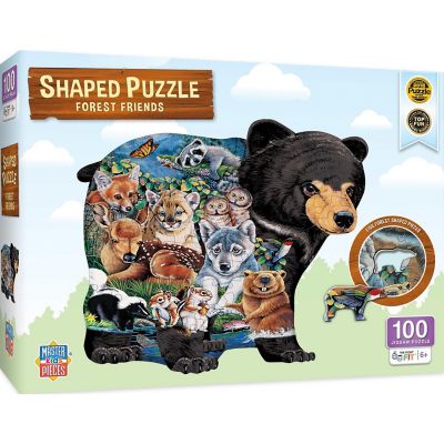 MasterPieces Forest Friends - 100 Piece Shaped Jigsaw Puzzle Image 1