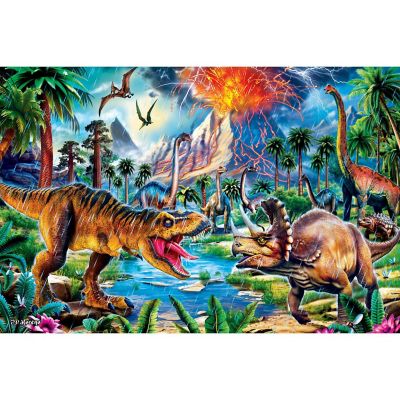 MasterPieces Glow in the Dark - Dinosaur World 48 Piece Floor Puzzle Image 2