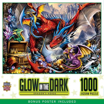 MasterPieces Glow in the Dark Dragon's Horde 1000 Piece Jigsaw Puzzle Image 1