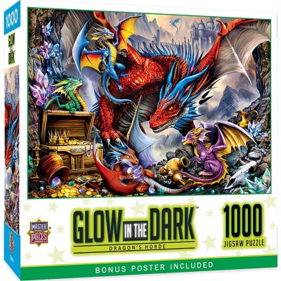 MasterPieces Glow in the Dark Dragon's Horde 1000 Piece Jigsaw Puzzle Image 1