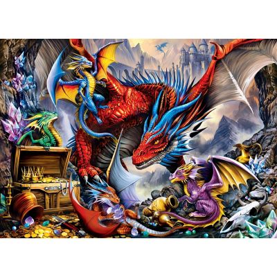 MasterPieces Glow in the Dark Dragon's Horde 1000 Piece Jigsaw Puzzle Image 2