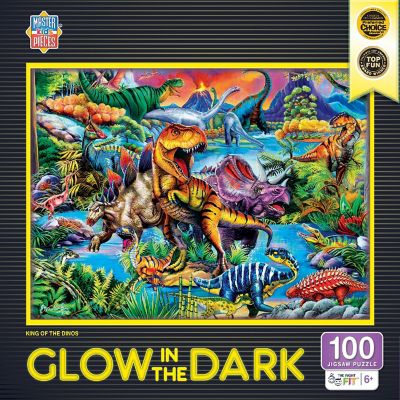 MasterPieces Glow in the Dark - King of the Dinos 100 Piece Puzzle ...