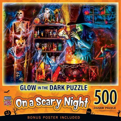 MasterPieces Glow in the Dark - On a Scary Night in October 500 Piece Puzzle Image 1