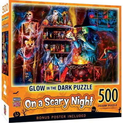 MasterPieces Glow in the Dark - On a Scary Night in October 500 Piece Puzzle Image 1