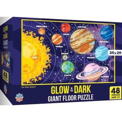 MasterPieces Glow in the Dark - Our Solar System 48 Piece Floor Puzzle Image 1